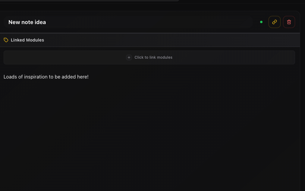 PatchPal Notes Interface - Showing personal notes and organization features